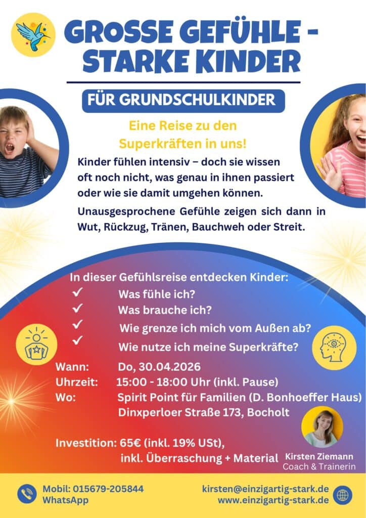 Große Gefühle - Starke Kinder - Kurs für Grundschulkinder